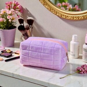 BUY NOW: Lavender Plush Quilted Toiletry Bag